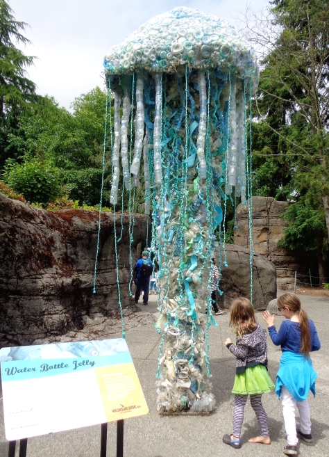 jelly fish made of plastic bottles